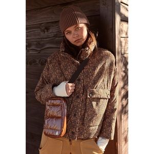 New • Free People Phoebe Printed Packable Puffer Jacket